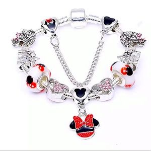 New Disney 925 Silver Mickey Mouse Charm Bracelet